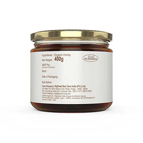 Nature's Nectar Raw Organic Honey 400g Food Care INDIA