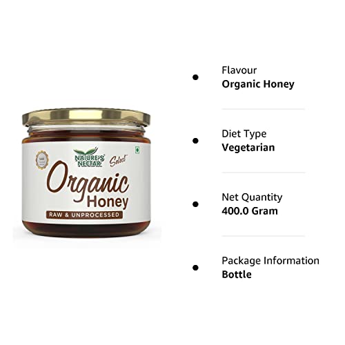 Nature's Nectar Raw Organic Honey 400g Food Care INDIA