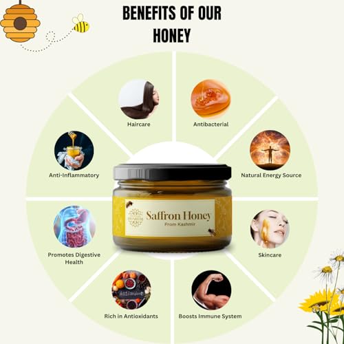 Dharitri Saffron Honey from Kashmir 200g Food Care INDIA