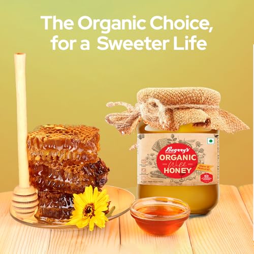 Bagrry's Organic Honey, Premium, Pure, Natural Organic Honey 500gm Food Care INDIA