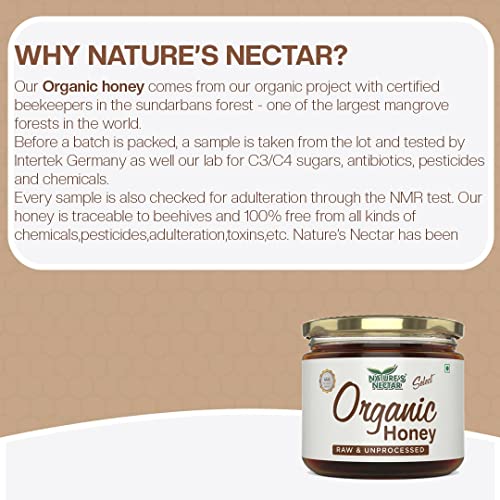 Nature's Nectar Raw Organic Honey 400g Food Care INDIA