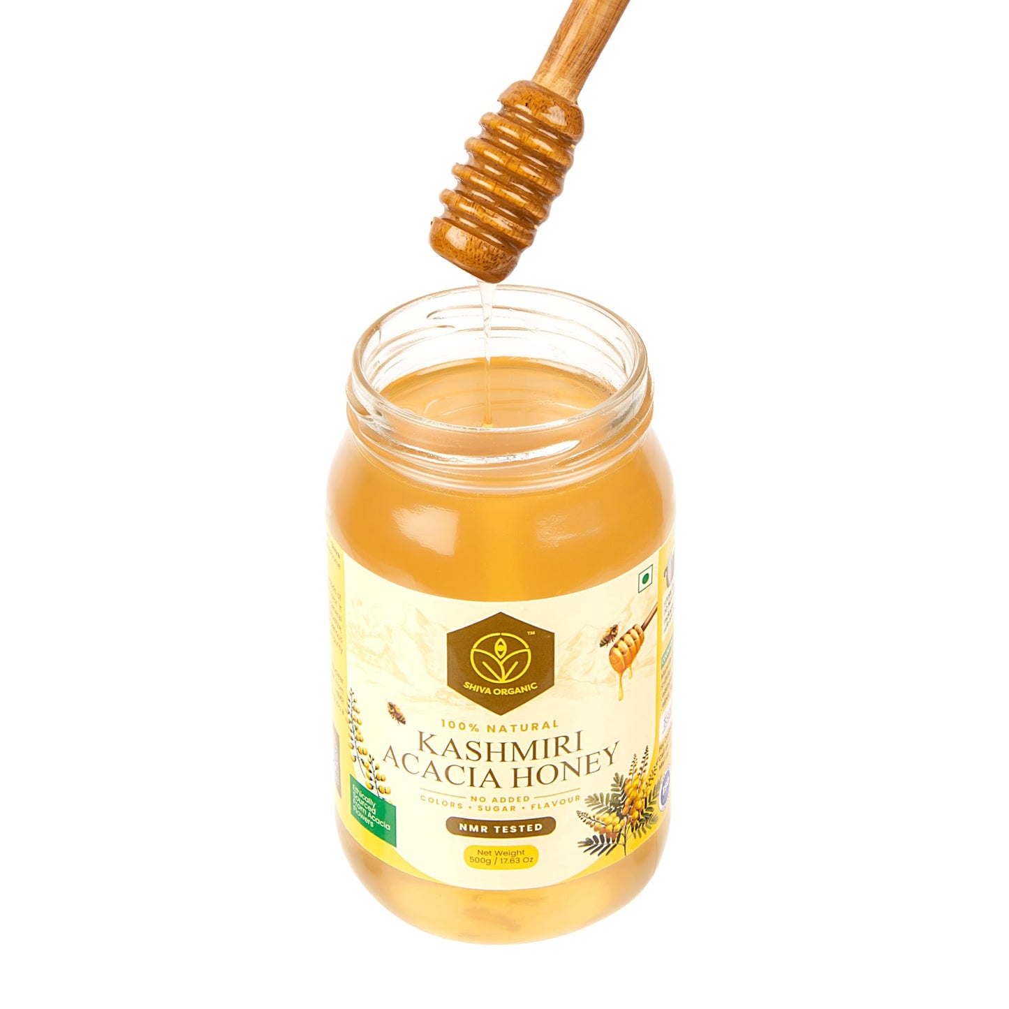 Shiva Organic Kashmiri Acacia Honey - 500g Food Care INDIA