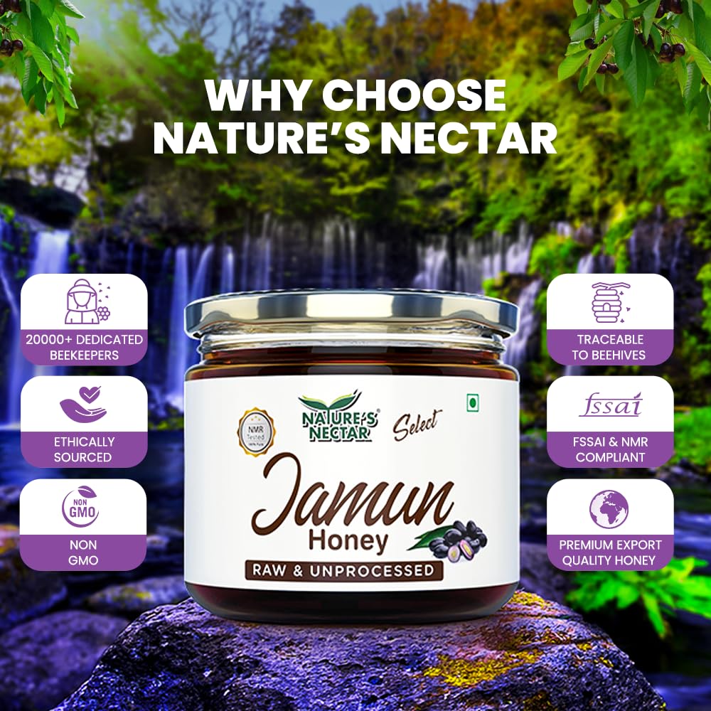 Nature's Nectar Raw Jamun Honey 400gm Food Care INDIA
