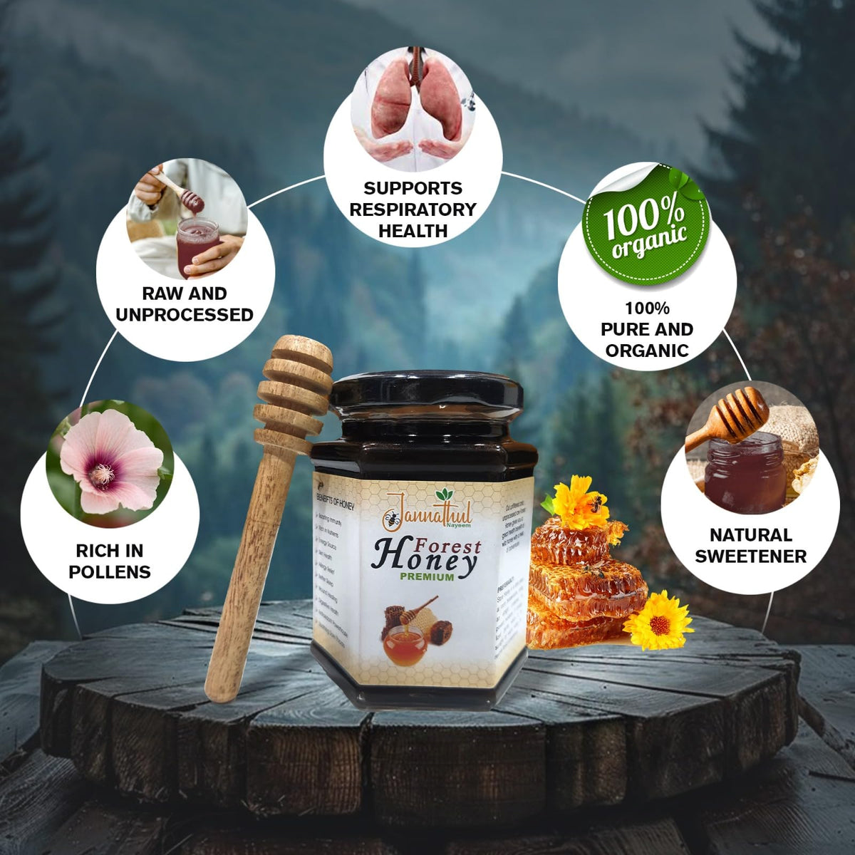 Jannathul Nayeem Pure Organic Forest Honey Food Care INDIA