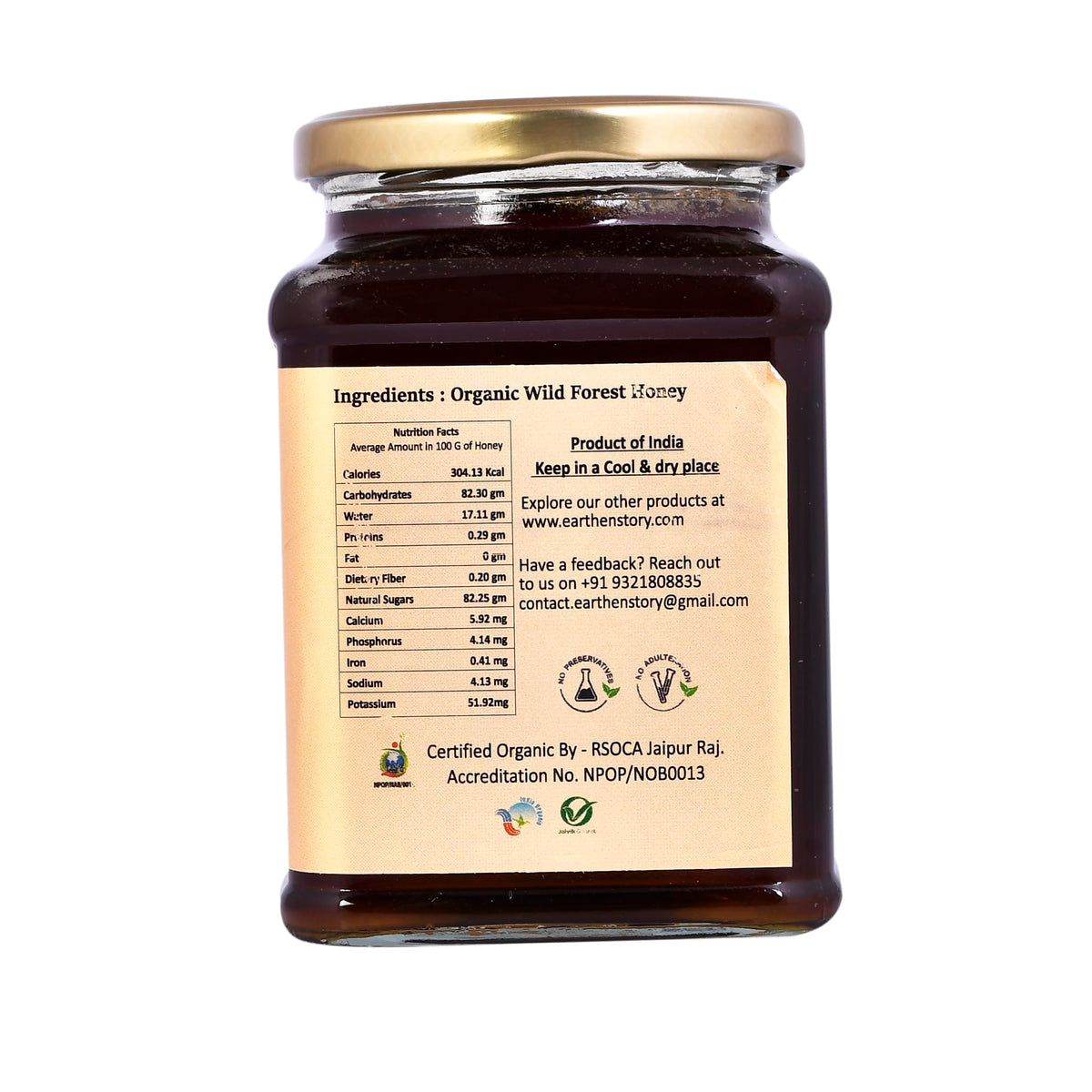 Earthen Story Certified Organic Honey 1kg Food Care INDIA