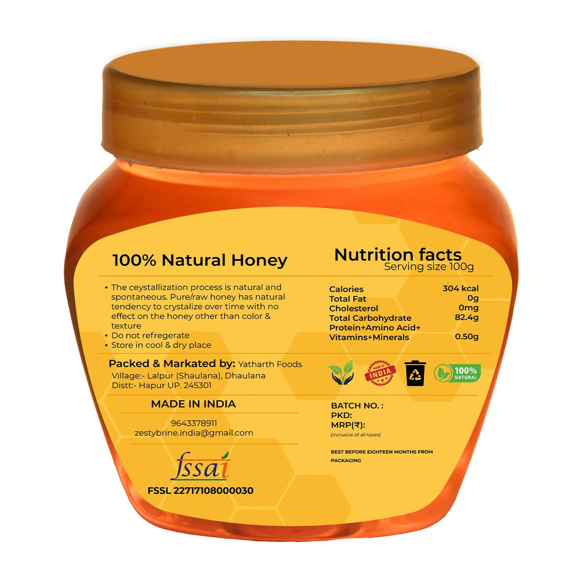 Zestybrine Honey Food Care INDIA