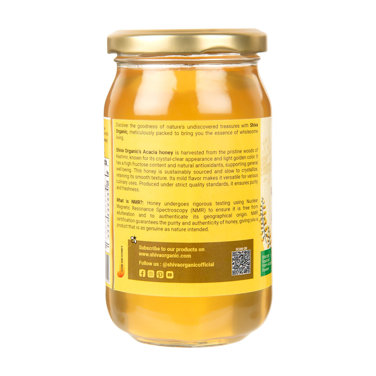Shiva Organic Kashmiri Acacia Honey - 500g Food Care INDIA
