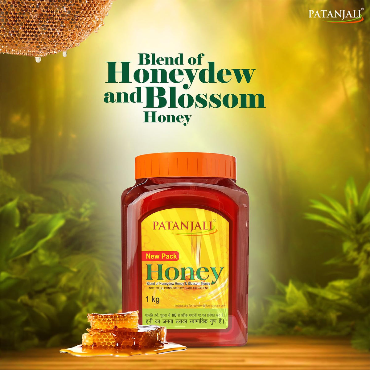 Patanjali Honey, 1kg Food Care INDIA