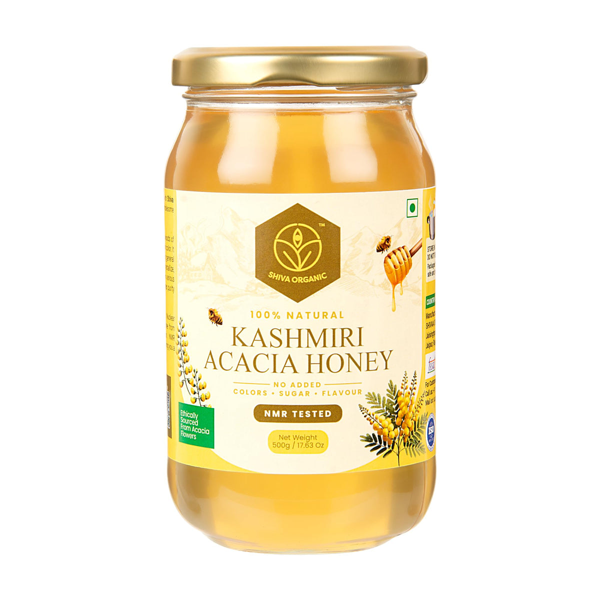 Shiva Organic Kashmiri Acacia Honey - 500g Food Care INDIA