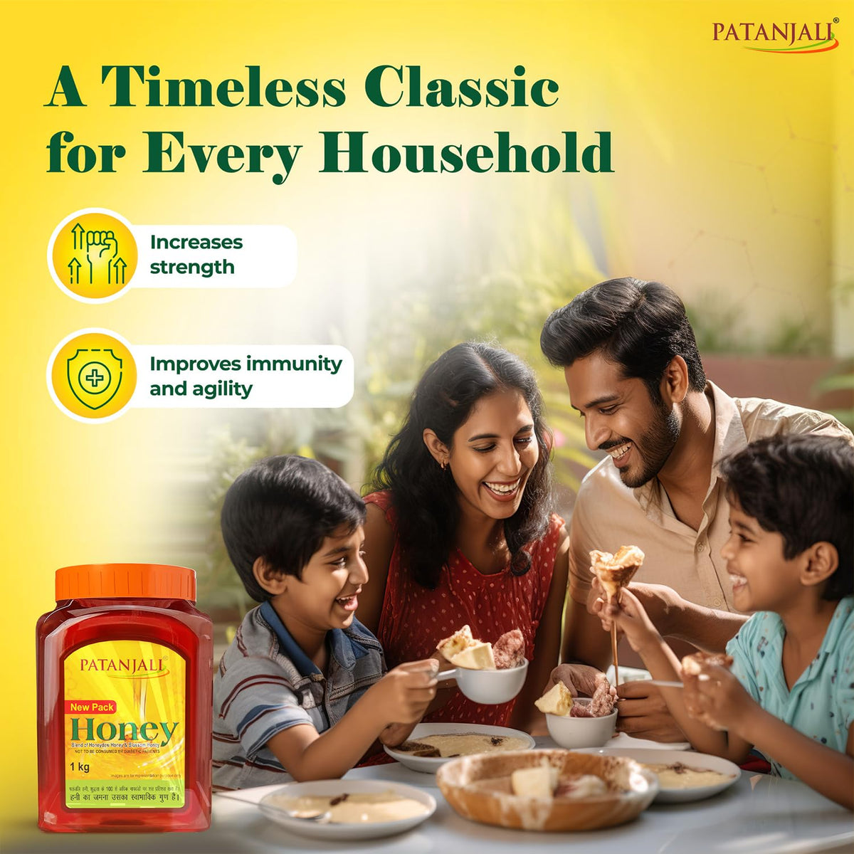Patanjali Honey, 1kg Food Care INDIA