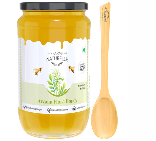 Farm Naturelle-Acacia Flower Wild Forest Honey Food Care INDIA