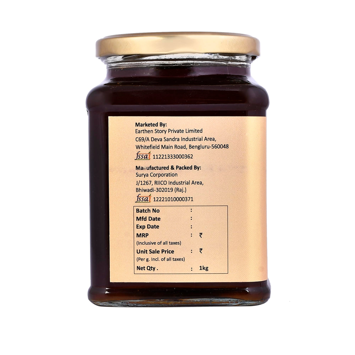 Earthen Story Certified Organic Honey 1kg Food Care INDIA