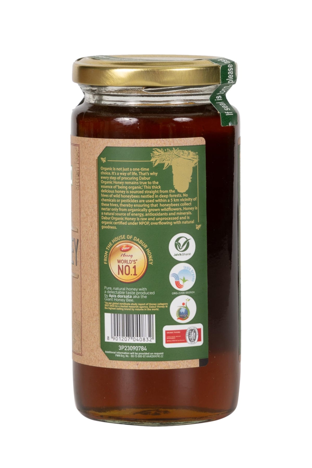 Dabur Raw Organic Honey - 500g Food Care INDIA