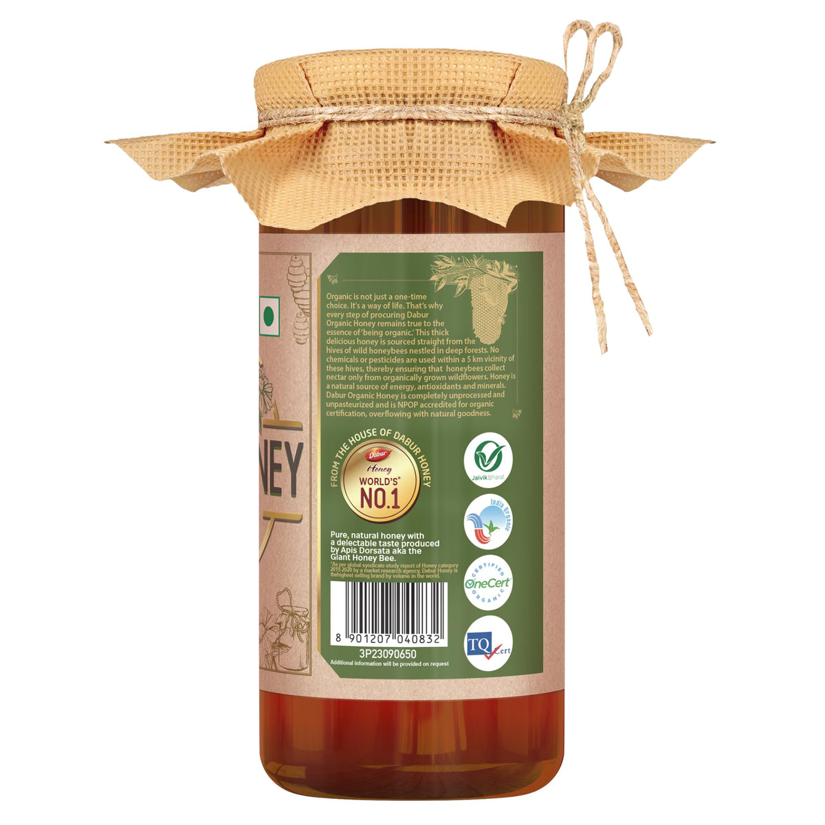 Dabur Raw Organic Honey - 500g Food Care INDIA