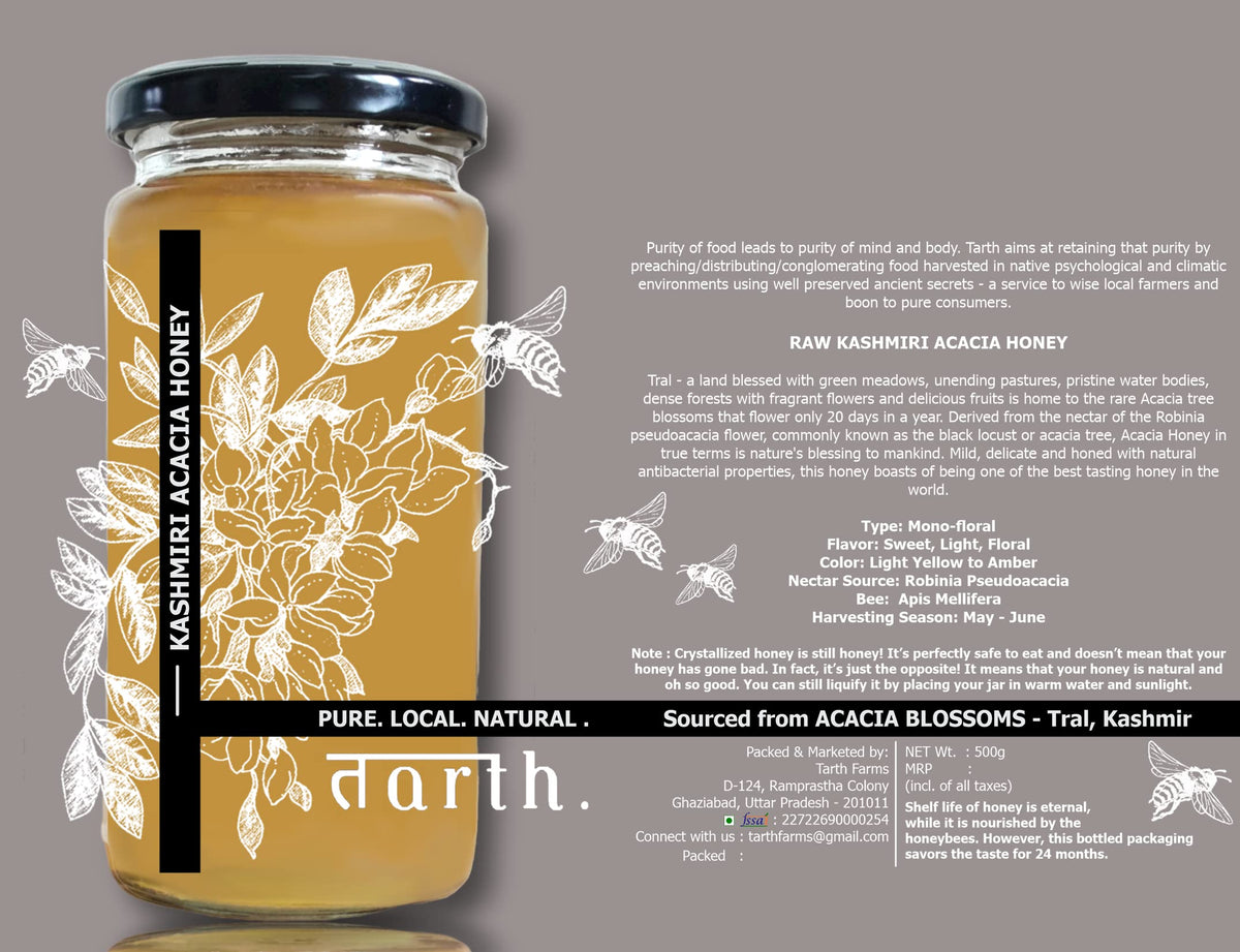 Tarth Raw Kashmiri Acacia Honey (250g) Food Care INDIA