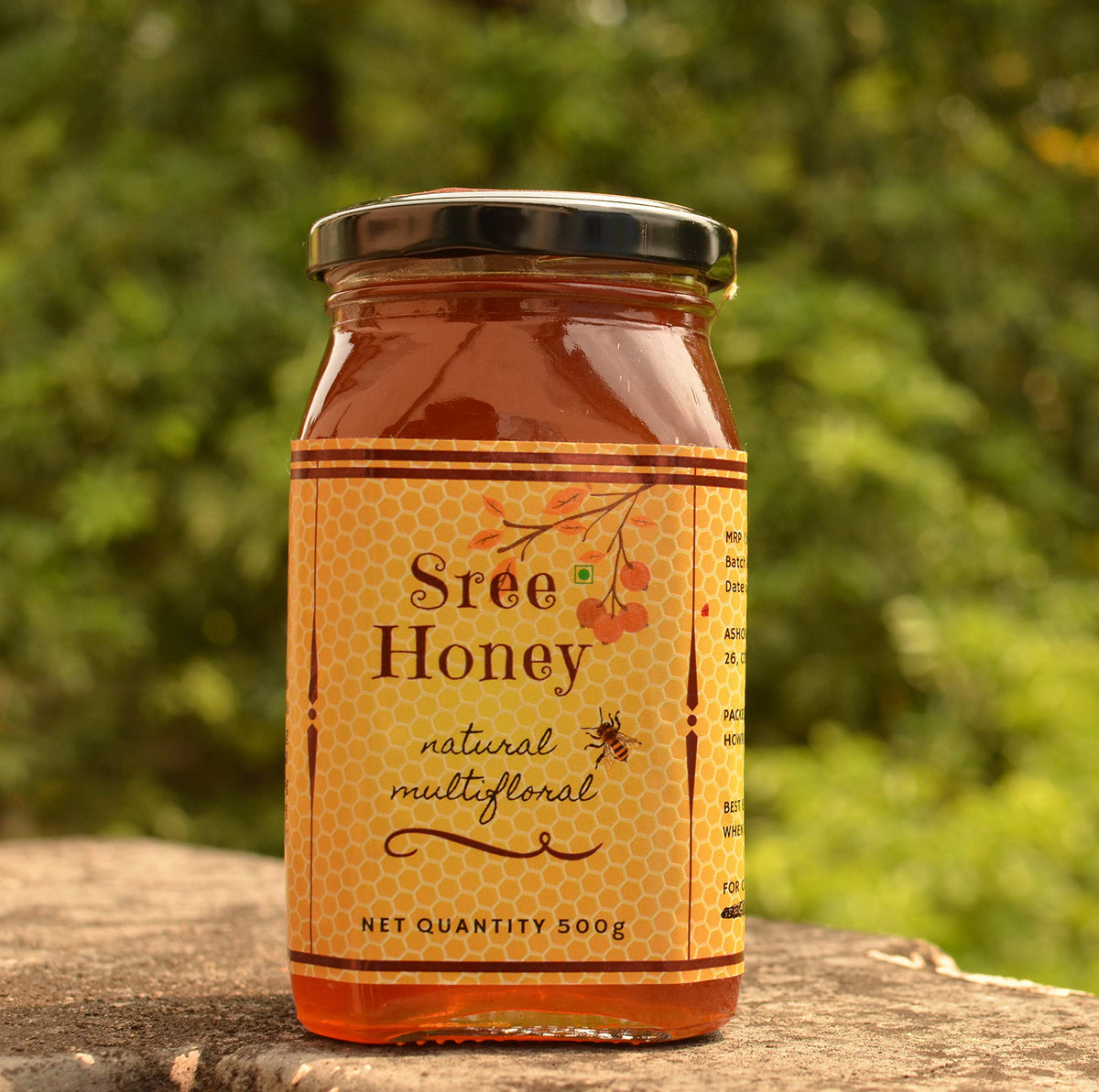 Sree Honey Sree Pure Natural Forest Bee Honey, 500gm Food Care INDIA