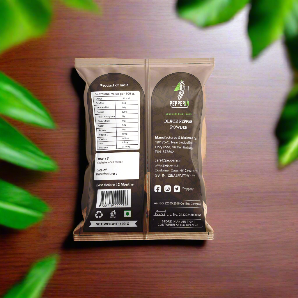 Black Pepper Powder Food Care INDIA