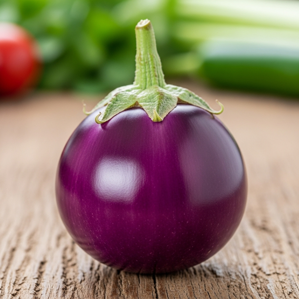 Brinjal Purple Round Food Care INDIA Market