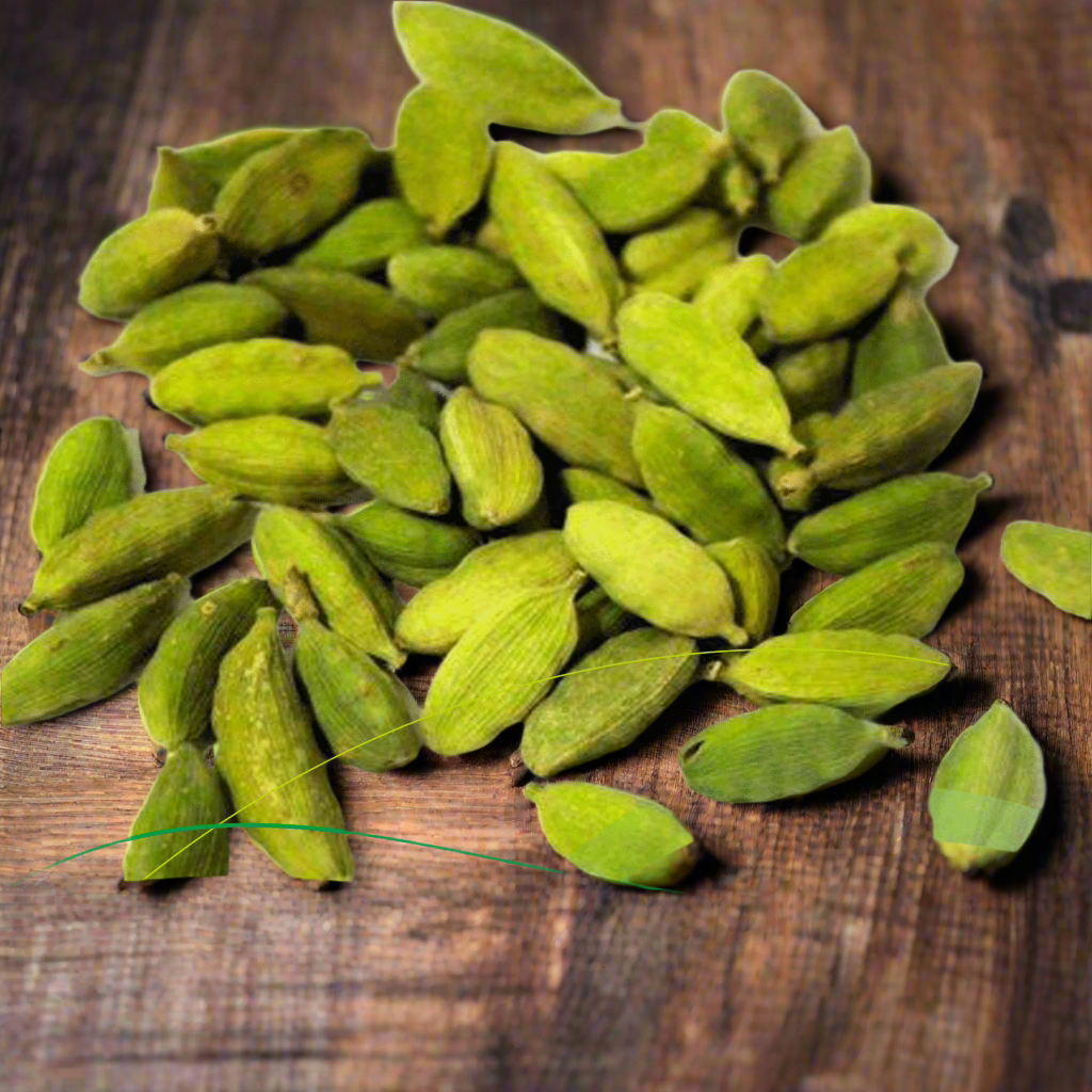 Bold Green Cardamom Whole | Bold 8mm Elaichi Green | Hari Elaichi | Badi Elaichi Food Care INDIA