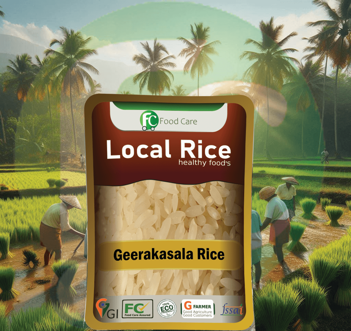 Jeera Kasala Rice 1 kg Food Care INDIA