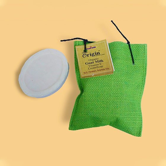 Goat Milk Organic Handmade Origin Premium Soap 150g jute bag Nextztore INDIA | Store