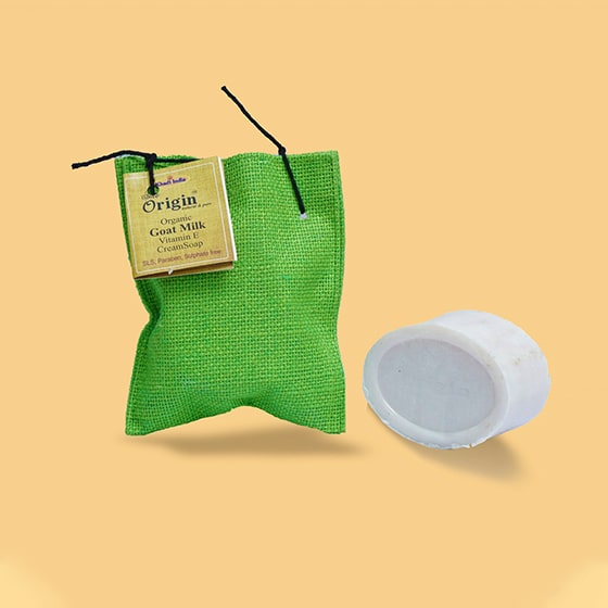 Goat Milk Organic Handmade Origin Premium Soap 150g jute bag