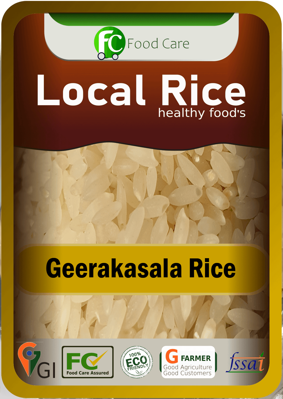 Jeera Kasala Rice 1 kg Food Care INDIA