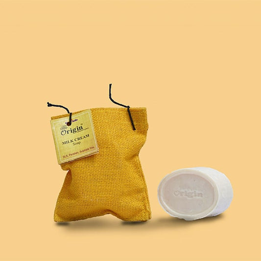 Milk Cream Organic Handmade Origin Soap 150g Jute Bag Nextztore INDIA | Store