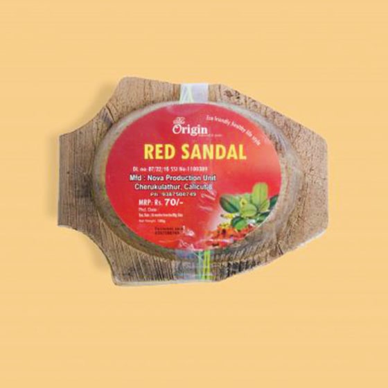 Red Sandal Organic Handmade Origin Premium Soap 150g pala