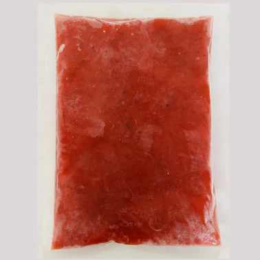 frozen strawberry pulp 100.kg Food Care INDIA