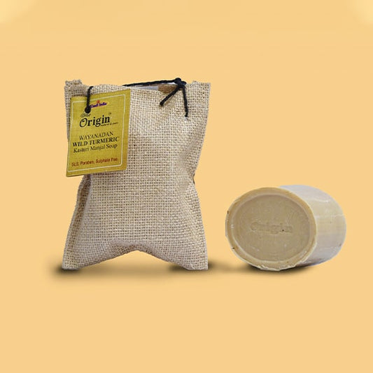 Wayanadan Wild Turmeric Kasturi Manjal Soap 150g Jute Bag Nextztore INDIA | Store