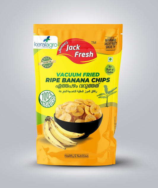 VACUUM FRIED BANANA CHIPS 140GM Jaimees Jack Fresh