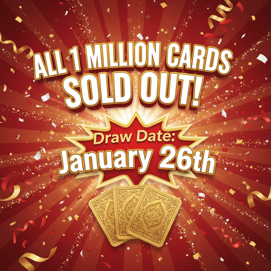 crate 1:1 image , subject : All one million cards have been sold out, and the draw will be on January 26th.