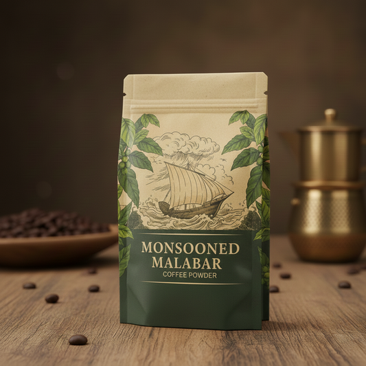 Monsooned Malabar Coffee powder 250 gm - 500 gm Food Care INDIA