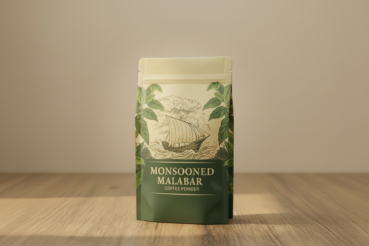 Monsooned Malabar Coffee powder 250 gm - 500 gm Food Care INDIA