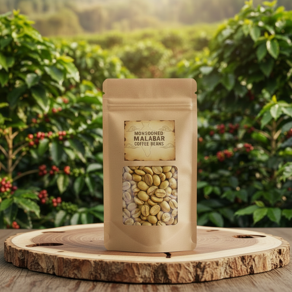 Monsooned Malabar Coffee Beans 250 gm- 500 gm Food Care INDIA